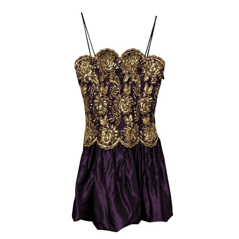 Vintage 80s Jessica McClintock Gunne Sax Whimsical Embroidered Party Dress Gala - Picture 1 of 11